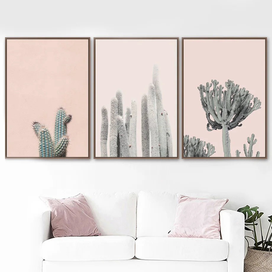 Wall Art Canvas Painting Desert Cactus Tree Plant Nordic Posters And Prints Pop Art Salon Canvas Pictures For Living Room Decor