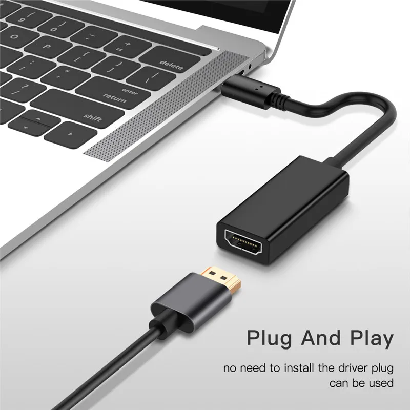 USB C кабель 4K type-C к HDMI адаптер HDTV аудио видео конвертер usb type C кабель для samsung Galaxy Macbook huawei Mate10 P20