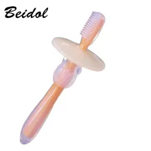 Топ 3 шт. силиконовый детский Прорезыватель для обучения зубные щетки Детские зубные щетки предметы детские зубы прозрачный Массаж Мягкие Детские