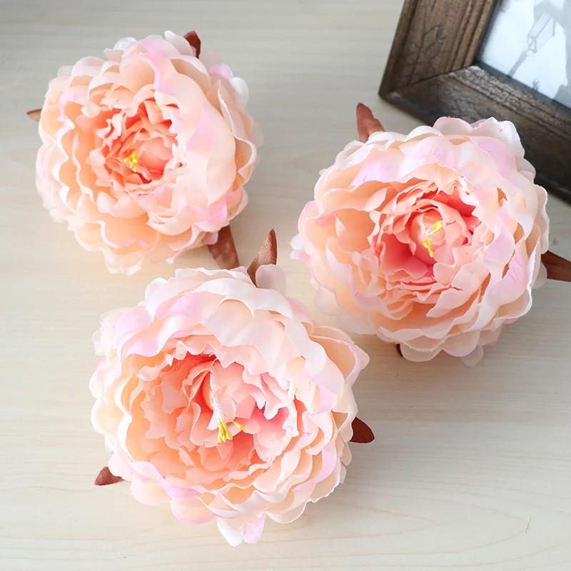 

50Pcs Artificial Flowers Heads Hydrangea Peony Flower Heads Silk artificial flowers wall For wedding decoration background wall