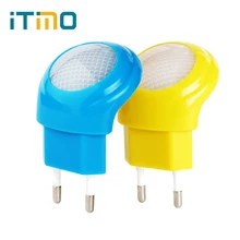 iTimo EU Plug LED Night Light Cute Light Sensor Control Mushroom Night Light Lamp Home Decor for Children Gift Baby Care