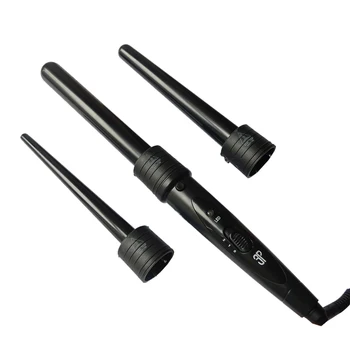 

Professional Heated Hair Curling Wand Detachable 3 in 1 Curling Iron Pink Black Curler Glove+Free Comb+Hair Clip