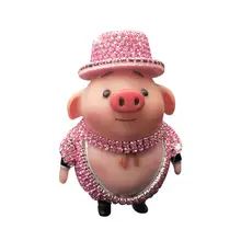 Мультфильм горный хрусталь свинья автомобиль освежитель воздуха Духи Аромат Клипса-диффузор Декор автомобиля освежитель