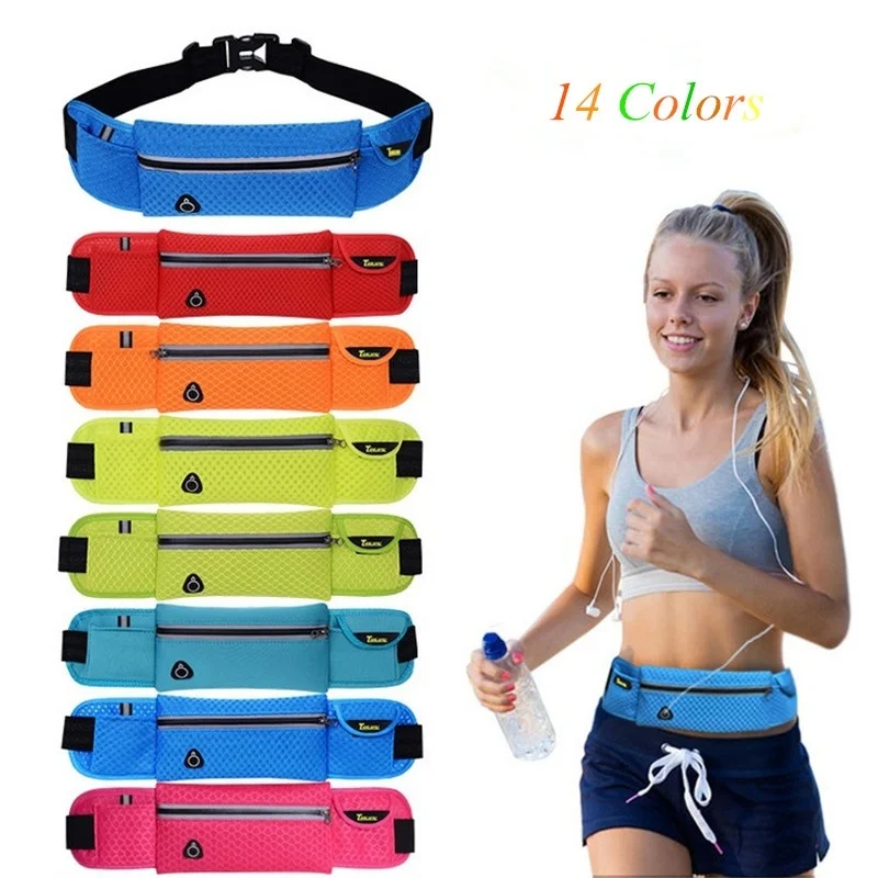 QUBABOBO 2L Men/Women Outdoor Running Waist Bags Waterproof Nylon