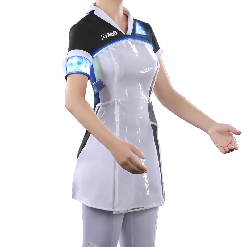 

UWOWO Anime Game Detroit: Become Human Kara Cosplay Costume Women Girls White Costumes Dress Full set
