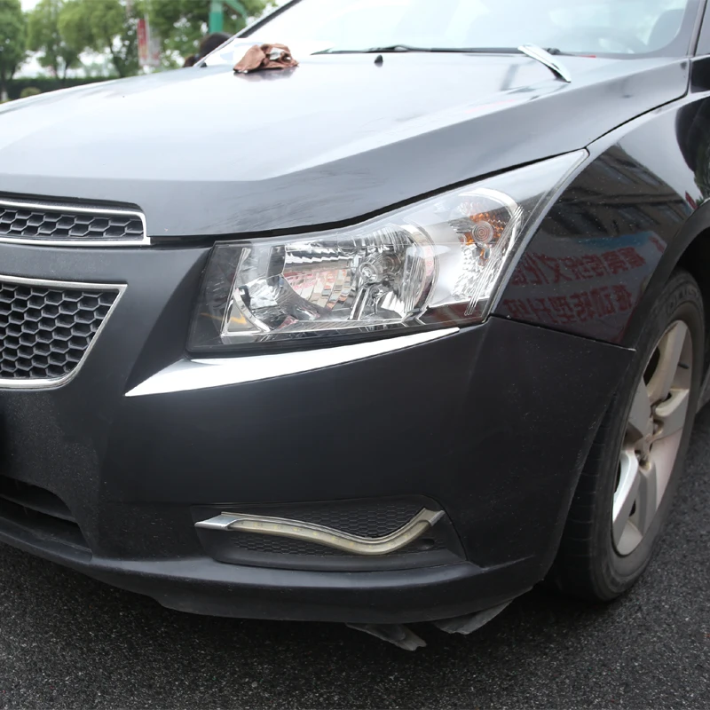 Chromed Head Light Lamp Cover Trim 2PCS For Chevrolet Chevy Cruze HB 2012-2016