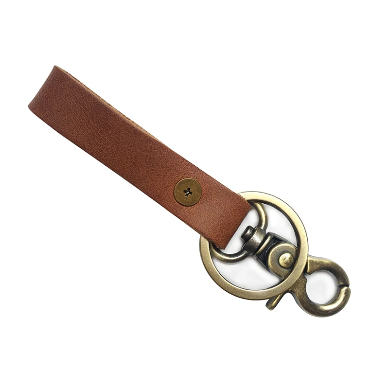 Повседневный Кошелек для ключей EDC натуральный кожаный брелок-держатель коричневая металлическая ключница для ключей коллекция новое кольцо для ключей - Цвет: Хаки