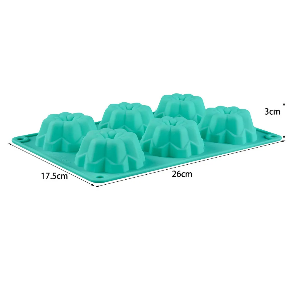 Silicone Cake Mold 3D Flowers 6 Cavity Decorating Tools For Cakes Baking Bakeware Moulds