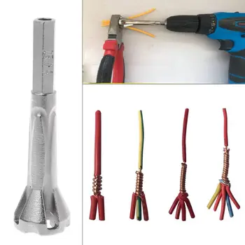 

1PC Universal Connector Electrician Trailing Frog 2.5-4 Square Steel Wire Twisting Tool Cable Connector Wires Stripper