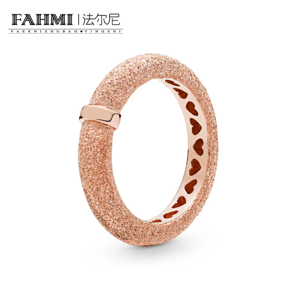 

FAHMI 100% 925 Sterling Silver 187954 Rose Matte Brilliance Ring 2019 Spring Elegant Women's Jewelry Free Shipping