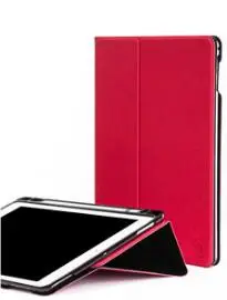 Красный Gudou Роскошная однотонная джинсовая кожаный чехол для ipad 9,7 дюймов и A1822 A1839 общий - Цвет: Красный