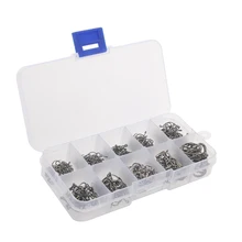 Коробка 500 шт 10 различных размеров рыболовные крючки Крючки рыболовные крючки