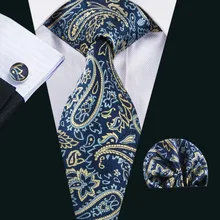 Барри. Ван мужской галстук Шелковый жаккардовый плетеный галстук носовой платок запонки Набор для бизнеса Свадебная вечеринка FA-1625