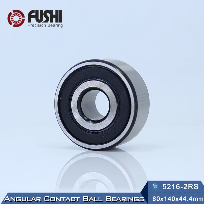 5216 2RS Bearing 80 x 140 x 44.4 mm ( 1 PC ) Axial Double Row Angular ...
