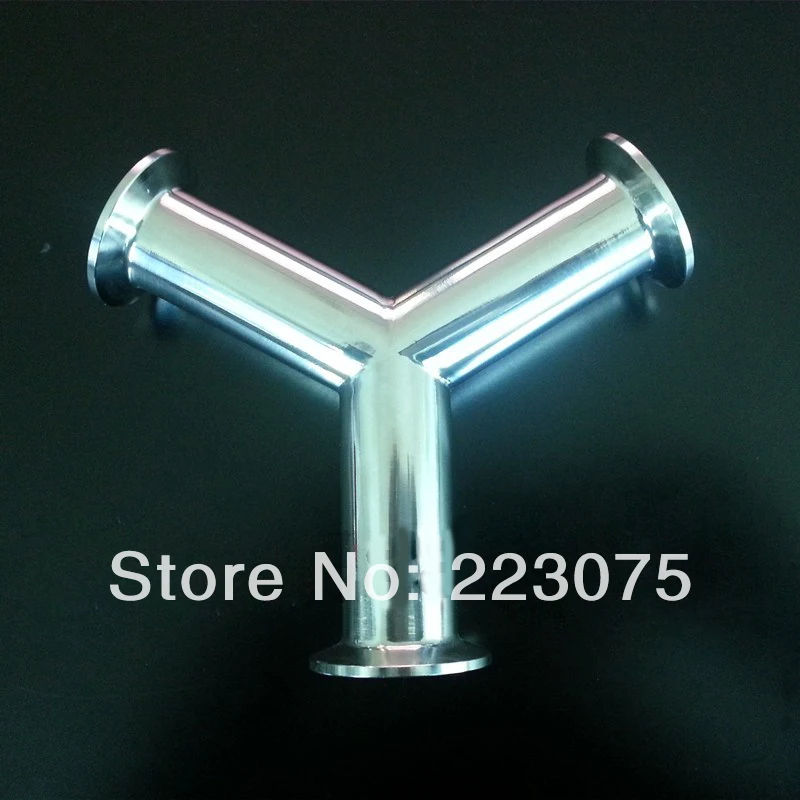 

New arrival Stainless Steel SS304 quick install OD 32mm Sanitary Clamp connection 3 ways Y Pipe Fitting