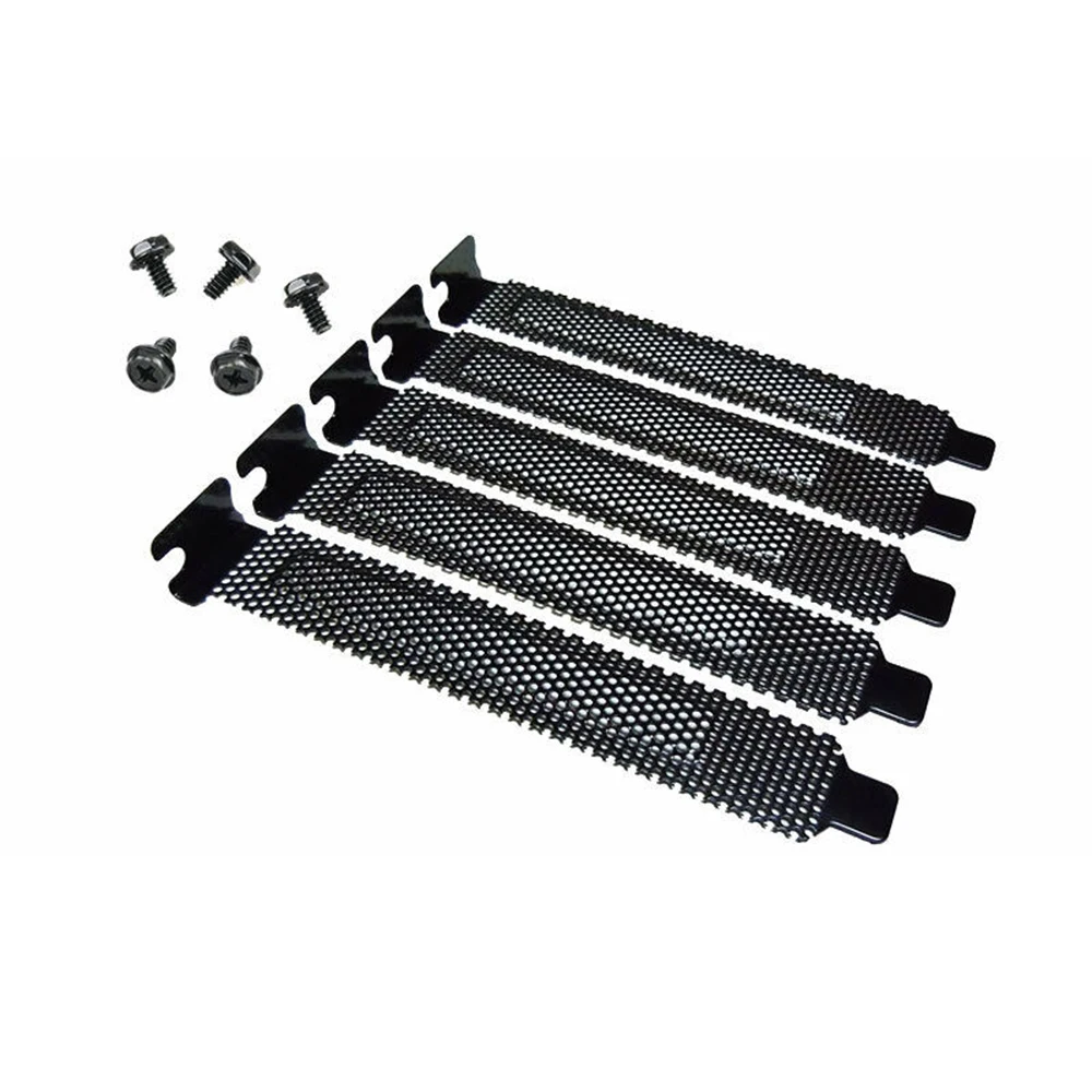

5pcs Slot Cover Dust Filter Blanking Plate Hard Steel Black Computer case parts