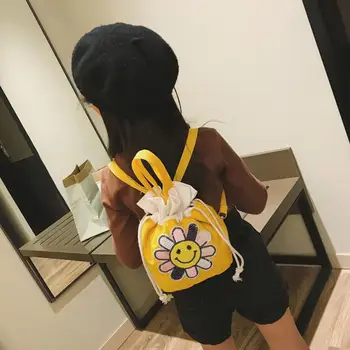 

Kids Girls Glitter Sequins Drawstring Mini Bucket Pouch Shoulder Bag Backpack