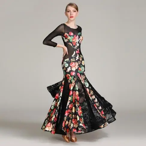 new Ballroom Dancing Dress Woman Modern Waltz Tango Dance Dress standard Ballroom Competition Costume 1860