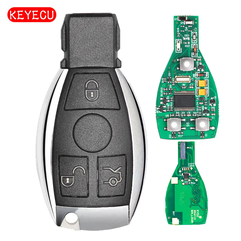 Keyecu Smart Key 3 Buttons 315MHz 433MHz for Mercedes Benz Auto Remote Key Support NEC And BGA 2000+ Year