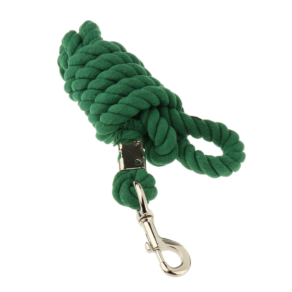 Perfeclan  Premium Horse Lead Ropes Cotton Weave Rein Halters Braided Reins 2.5 m Extra Thick Rope 