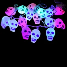 LED Skull Strip Light 2.5M 16Leds Holiday Lighting for Festival Halloween Decoration String Lamp Nightlights VBZ25 P34