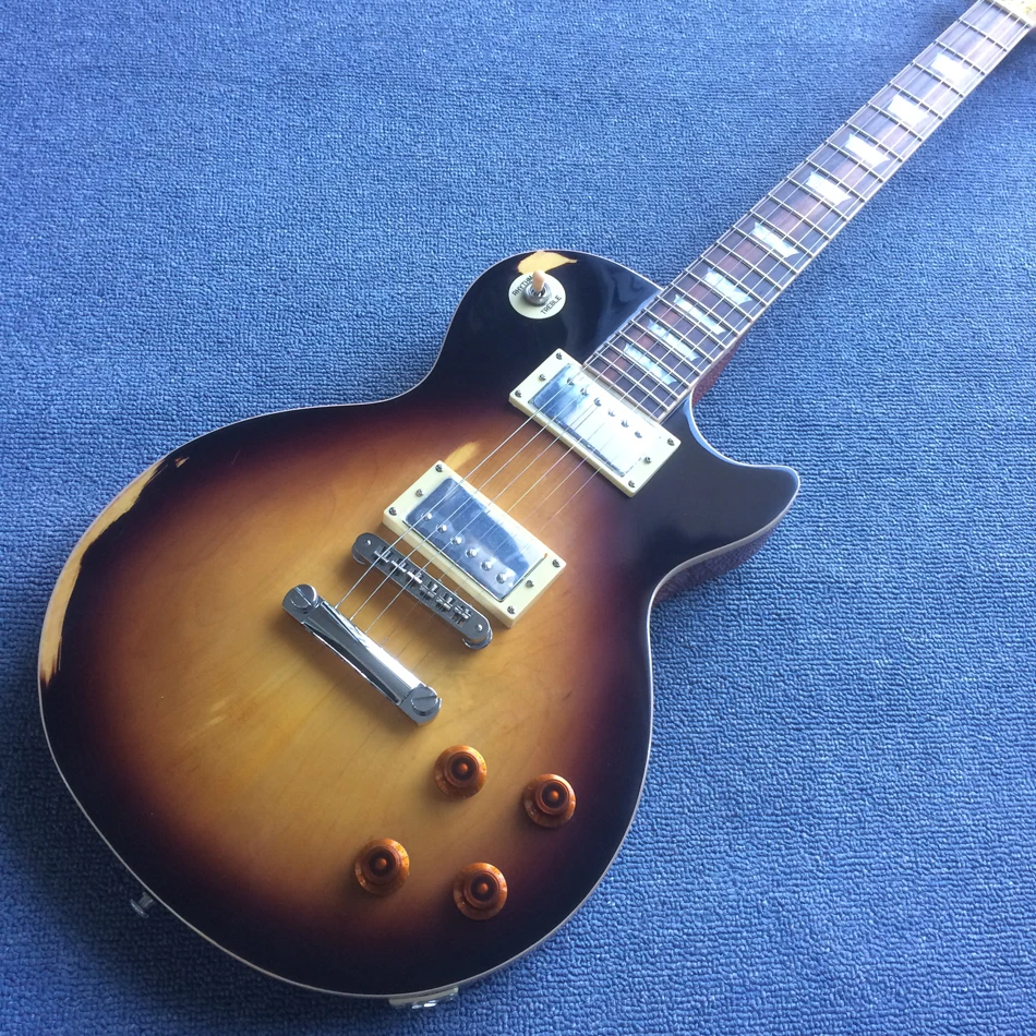 Reliquia de Guitarra eléctrica de guitarra partes llama Arce Guitarra una pieza cuerpo y cuello Tonepro puente trastes vinculante
