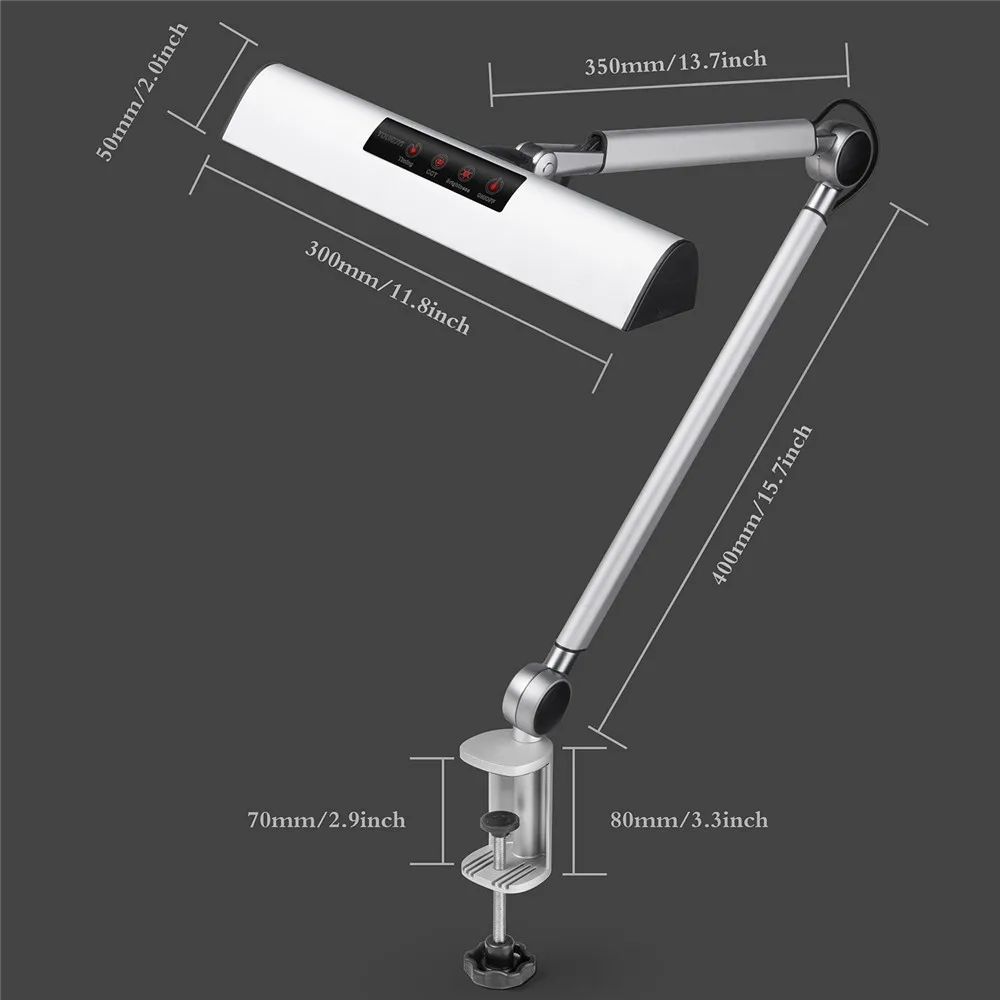 A509S светодиодный поворотный кронштейн для архитектурной настольной лампы с зажимом, 8,4 Вт чертёжный светодиодный светильник для чтения/работы(2 режима освещения, 4 уровня затемнения