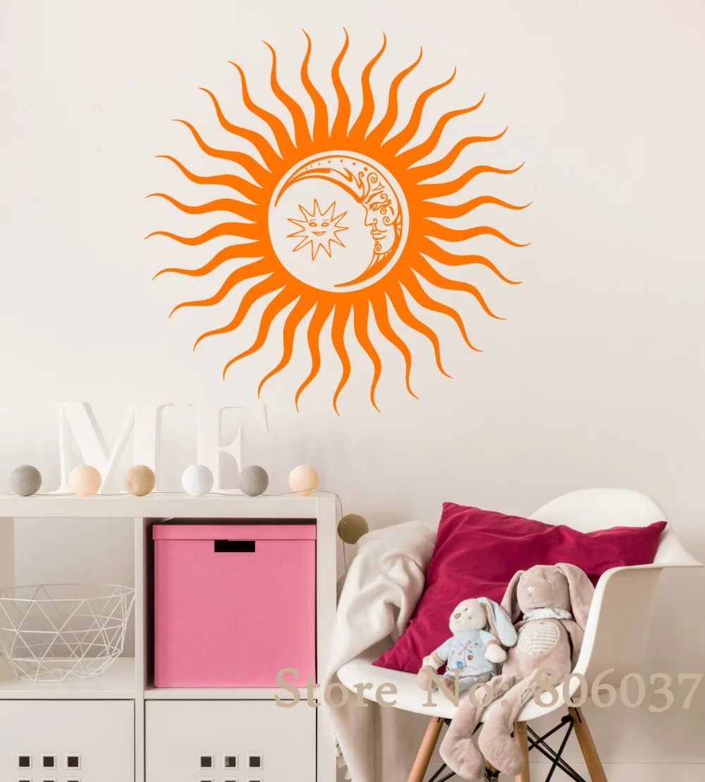 

Vinyl Wall Decal Sun Moon Dreams DIY Bedroom Decoration Stickers Art Fashion Home Decor Mural Vinyl self-adesivo Decal WA-27