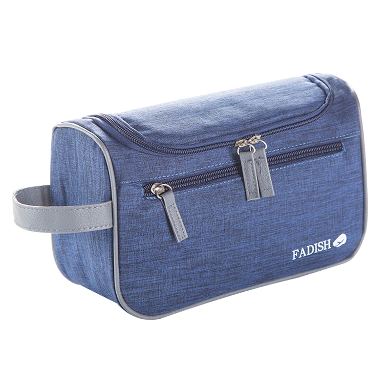 

New Design Waterproof Travel Toiletry Bag Portable Oxford Men and Women Cosmetic Bag Box Shaped Zipper Hanging Makeup Bag