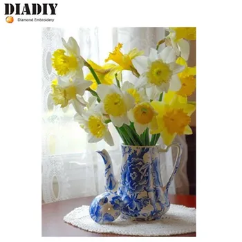 

Full SquareRound Drill 5D DIY Diamond Painting "chrysanthemum" 3D Embroidery Cross Stitch Mosaic Home Decor