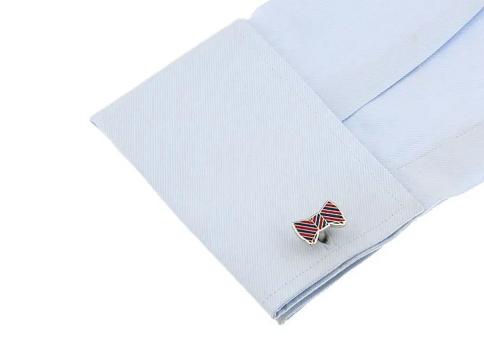 Free shipping new arrival Fashion Cuff Link anti-oxidation copper novelty bow tie design wedding cufflink wholesale&retail
