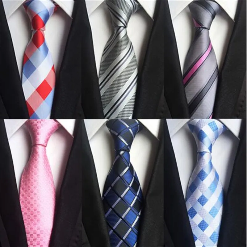 New desinger Plaid Floral Men Ties Mixed Color Stylish 8cm Masculina