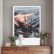 Нордическая Снежная гора пик картины на холсте с изображением пейзажа настенные художественные картины поп-плакат и печать гостиной украшение дома и офиса