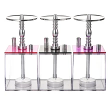 Акриловый кальян с силиконовой чашей курительная трубка светодиодный светильник наргуил Sheesha Chicha прозрачный набор кальян