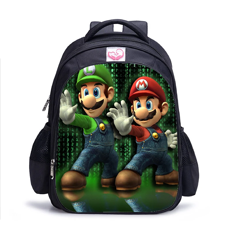 16 дюймов игры Mario Bros Sonic детские школьные сумки ортопедический рюкзак детский школьный рюкзак для мальчиков и девочек Mochila Infantil сумки с рисунком - Цвет: 1Pc 005