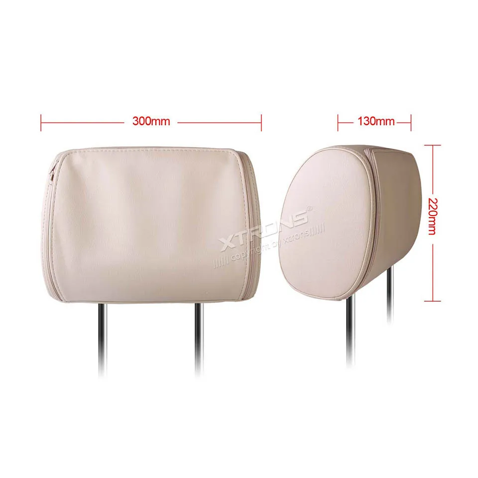 Best 2x9" Headrest Audio Car DVD Player Support 32 Bits Game Seatback Video Cover With Zipper IR USB SD Radio Stereo Pillow Monitor 5