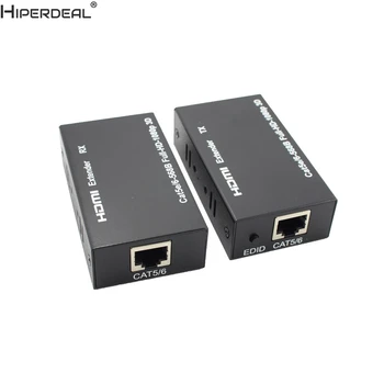 

HIPERDEAL HDMI Balun Extender over single Cat Cat6/6A HD 196FT 60M 3D capable 1080p