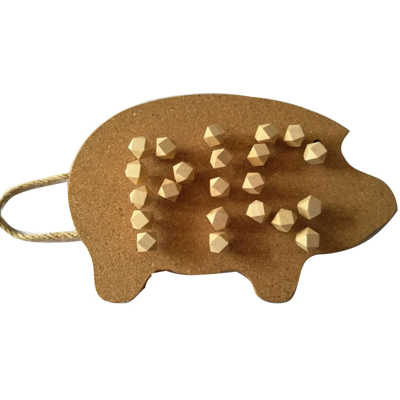 Pig Sharp Cork Wood Message Board Phellem Cork Wooden Bulletin Board Single Hard Wood Wall Thick with Hanging Double Sides