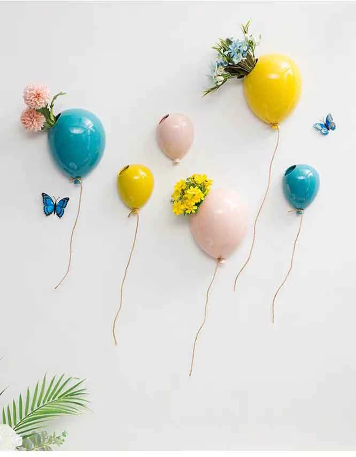 Креативный керамический шар, настенный цветочный горшок, детская комната, декоративные настенные вазы, держатель для цветов, вазы, украшение для дома