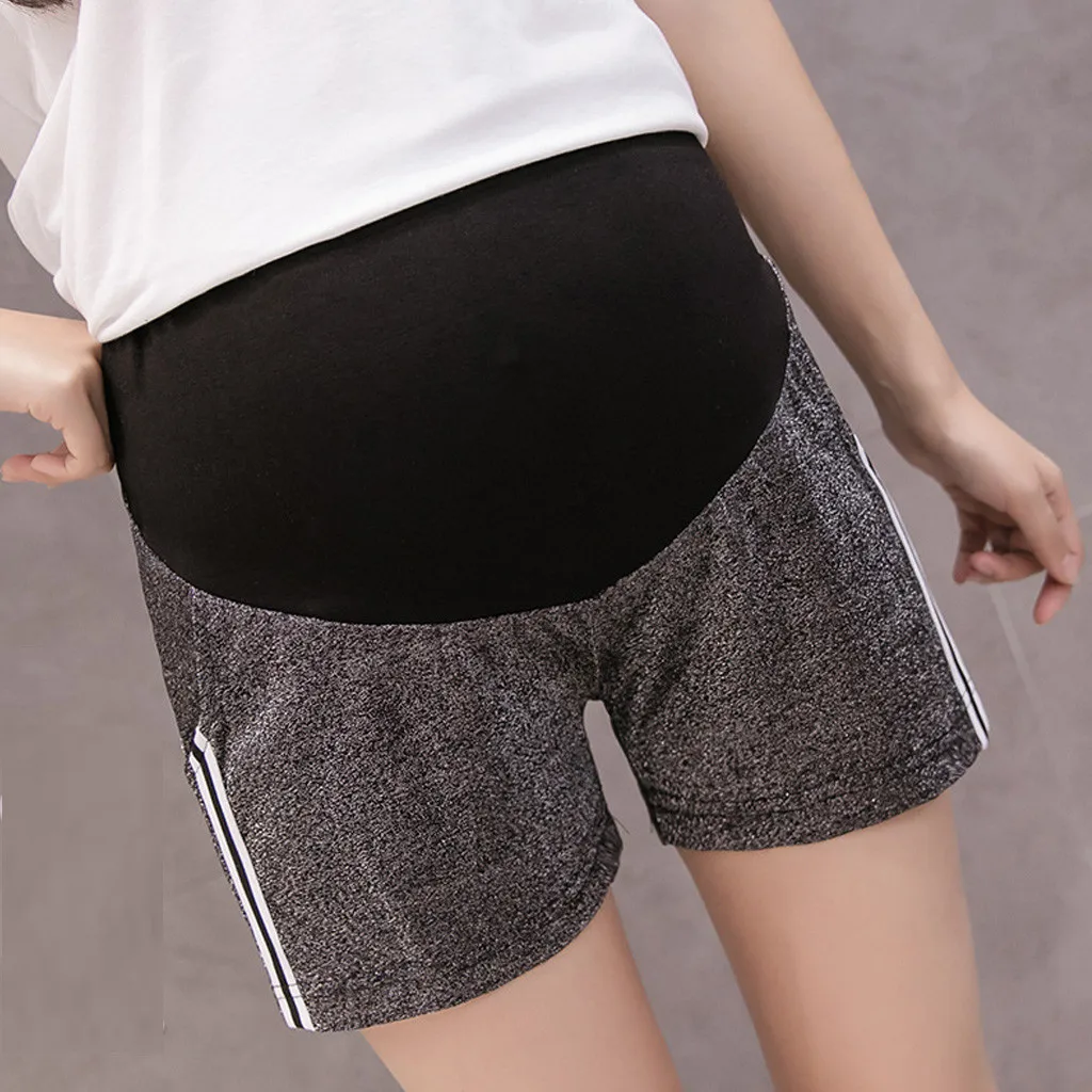 

Summer Maternity Shorts Pregnancy Pants Women's Maternity Summer Stretch Wear Pregnant Women Solid Sports Shorts Mother Wear