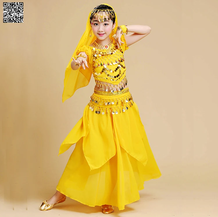 New Kids Belly Dance Costume Children Dance Costumes Girl Belly Dance Dancer Clothes Kid Indian Dance Costumes For Kids 4pcs/set