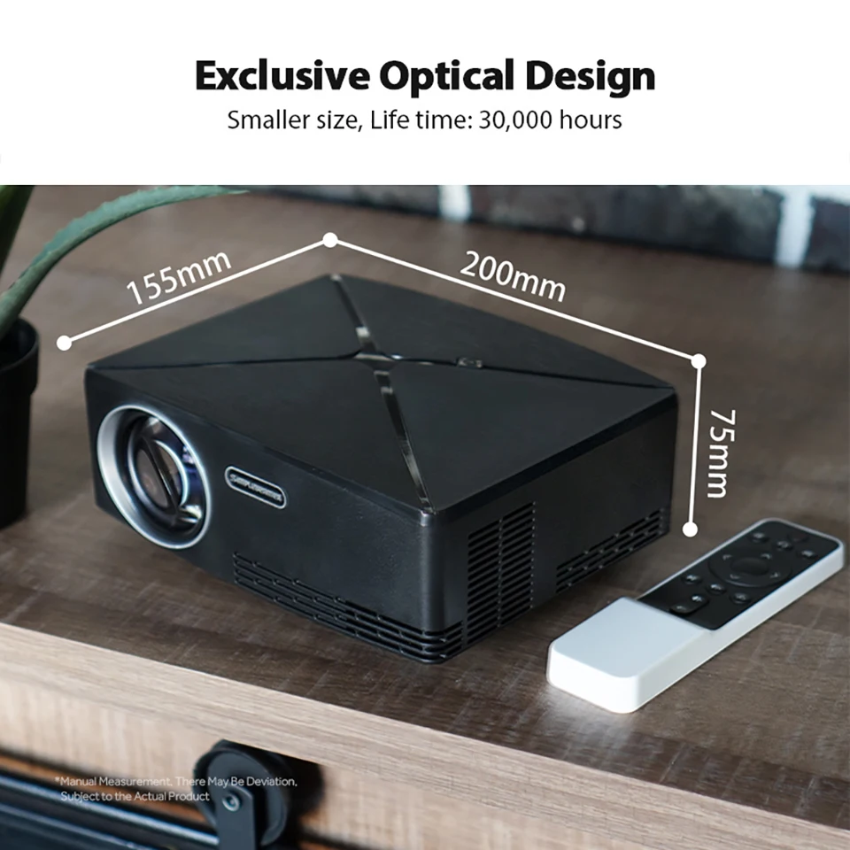 ALSTON HD MINI Projector C80/C80UP, 1280x720 Resolution, Android WIFI Proyector, LED Portable HD Beamer for Home Cinema