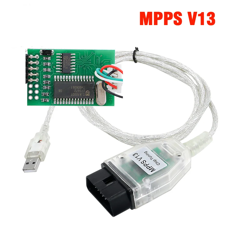 Высокое качество SMPS MPPS V13.02 может мигалка чип Тюнинг ЭБУ перекарта OBD2 Профессиональный диагностический кабель последние - Цвет: mpps v13