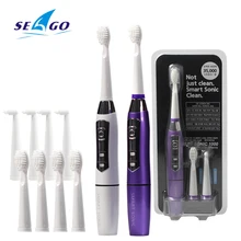 SEAGO Toothbrush Kit Whitening Sonic Toothbrush Healthy Gum Plaque Removal Electric Toothbrush with Interdental Brush SG910