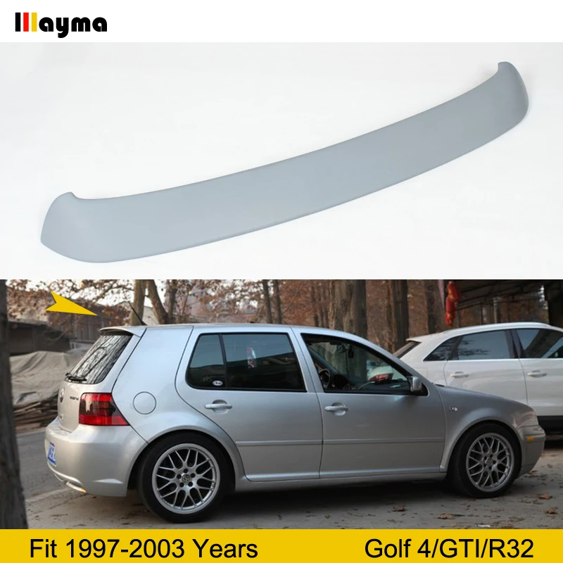 

R32 style ABS Roof wing spoiler For VW Golf 4 Hatchback GTI 1997-2003 year Matte gray MK4 roof spoiler