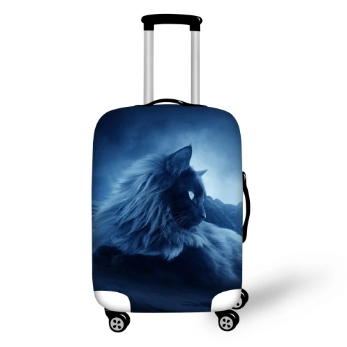FORUDESIGNS/крутой черный чехол для чемодана с кошкой для чемодана 18-30 дюймов, сумка для чемодана на колесиках, эластичный защитный чехол, аксессуары для путешествий - Цвет: W0512