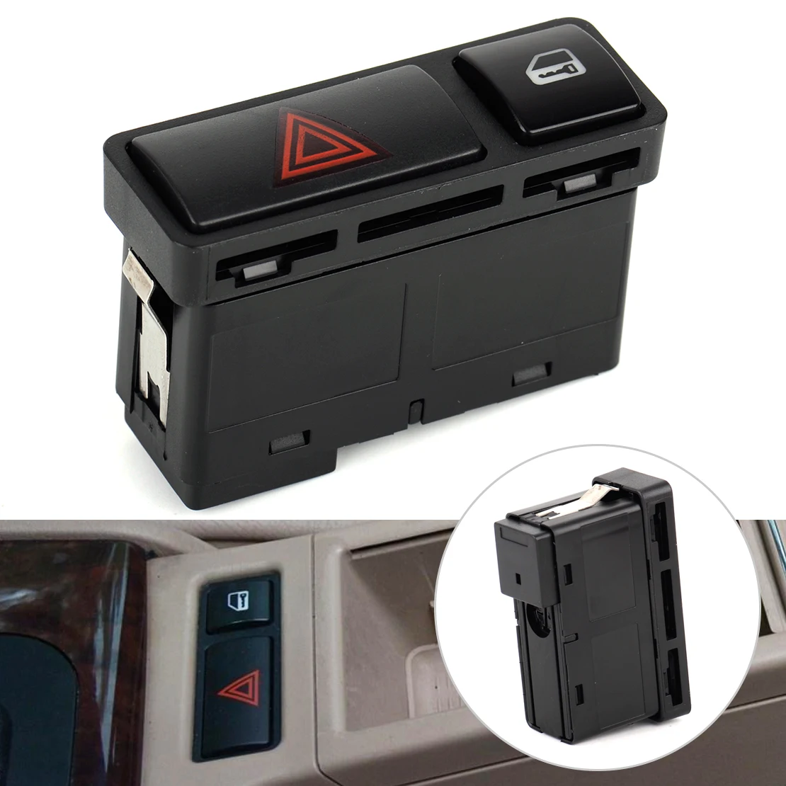 DWCX 6 Pin Car Front Warning Emergency Light Flasher Door Central Lock