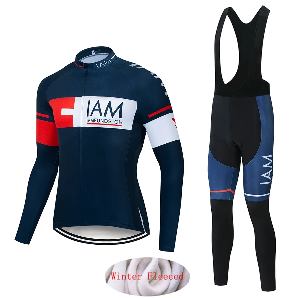 IAM Pro Team зима Термальность флис Велоспорт одежда в стиле милитари для мужчин