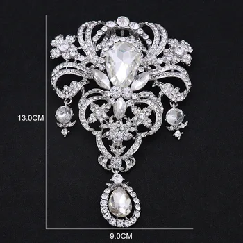 

Diamond alloy brooch pendant diamond crystal shoe box accessories glass pendant brooch pin accessories 190204