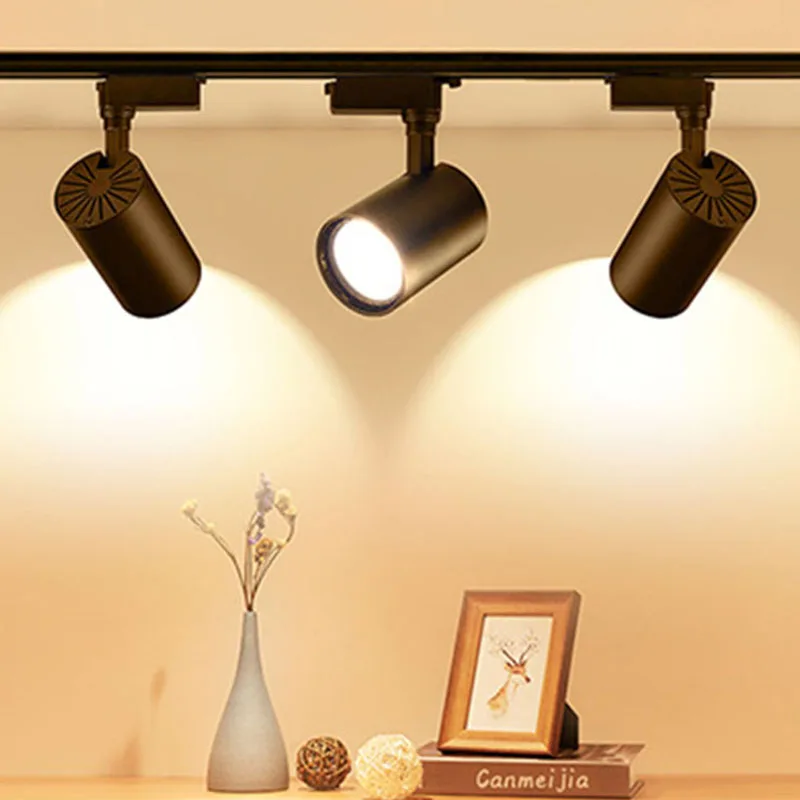 

JLAPRIRA Ac 220V Cob 10W 20W 30W Led Track Light Aluminum Ceiling Rail Track Lighting Spot Rail Spotlights